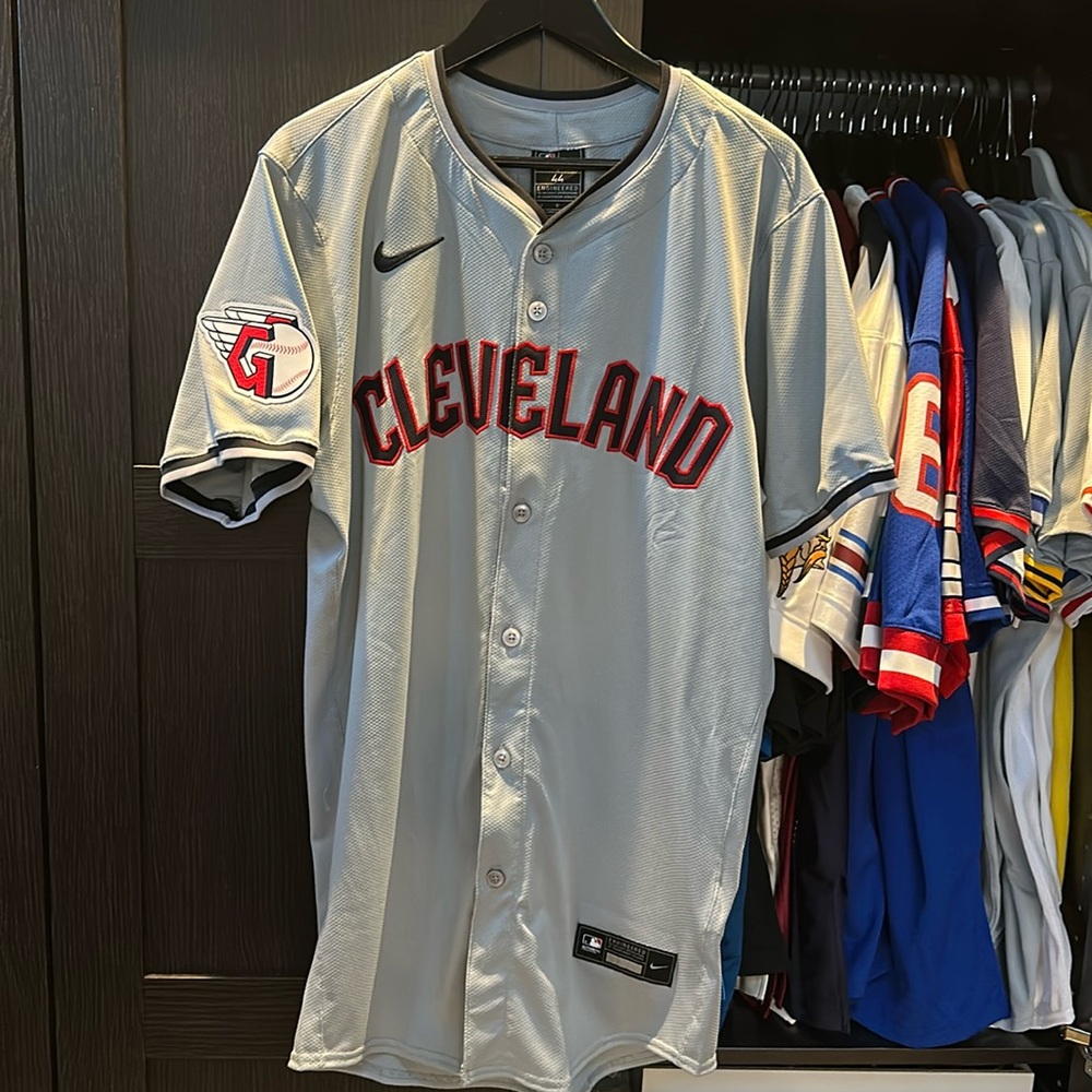 Cleveland Guardians Nike Alternate Vapor Premier Elite Patch Jersey - Gray
